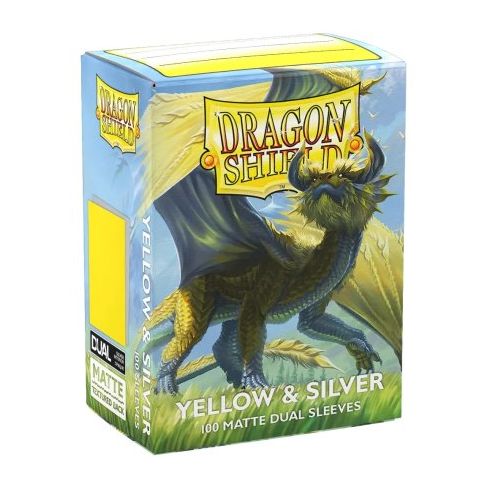 Dragon Shield Dual Matte Sleeves: Yellow & Silver