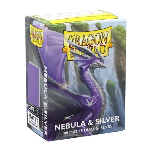 Dragon Shield Dual Matte Sleeves: Nebula & Silver